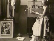 Maywald Tamara de Lempicka davanti al suo cavalletto Parigi 1948_49